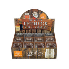 3 oz. Novelty Redneck Shot Glass Countertop Display