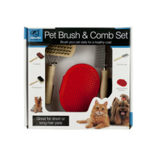 Pet Brush & Comb Grooming Set