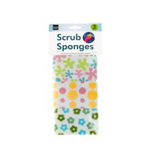 Floral Print Multi-Purpose Scrub Sponges Set