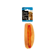 Hot Dog Squeak Dog Toy