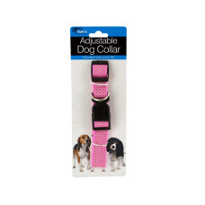 Fashion Pink Adjustable Nylon Dog Collar
