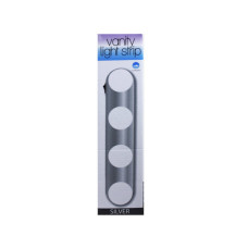 4 Bulb Silver Vanity Light Strip