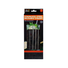 4 Pack Stainless Steel Reusable Straws