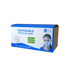 50-Pack Triple Layer Disposable Protective Masks