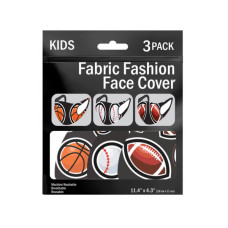 3 Pack Boys Asst 5.7 x 4.3 Inch Fabric Face Mask