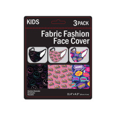 3 Pack Girls Fun Washable Face Masks 3 Asst