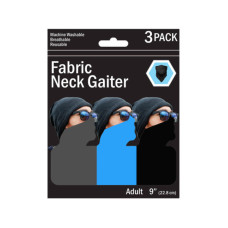 3 Pack Solid Neck Gaiter 3 Asst Colors