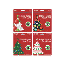 Adult Christmas Ornaments & Lights Washable Face Masks 4 Asst