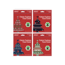 Adult Ugly Christmas Sweater Washable Face Mask 4 Asst