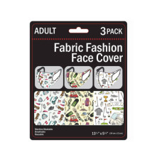 3 Pack Golf Adult Size Washable Face Mask 3 Asst