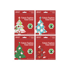 Adult Santa & Friends Christmas Washable Face Masks 4 Asst