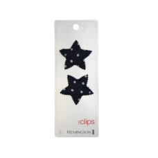denim star hair clips