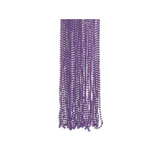 4 Pack Purple Metallic Bead Necklaces
