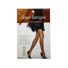 Sheer Intrigue Ivory Ultra Sheer Control Top Pantyhose Size D (PG)