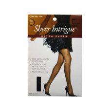 Sheer Intrigue Ivory Ultra Sheer Control Top Pantyhose Size D (PG) Sheer Intrigue Mid Black Ultra Sheer Control Top Pantyhose Size B (UH)