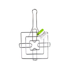 Steel Square Trivet with long Handle