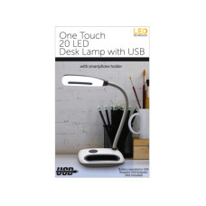 One Touch 20 LED Desk Lamp with USB