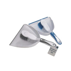 Dustpan with Attached Brush and Rubber Edge
