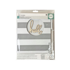 Heidi Swapp 10 Piece Cinch Album Grey Striped Fabric Design File Kit