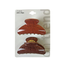 On Trend 2 Piece Northern Narrative Acrylic Jaw Clips in Assorted Designs