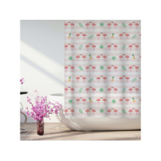 Jade Park 70" x 72" Premium Quality PEVA Flamingo Shower Curtain