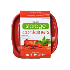 2 Pack Plastic Square Food Container