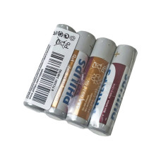 Philips Long Life Zinc Chloride 4 Pack AAA Battery in Shrink Wrap