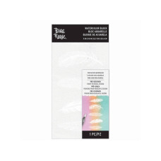 Brea Reese 10" x 5" Water Color Resist Panel with Feather Design
