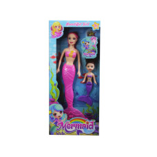 10.5" Light Up Fairy Mermaid Doll with Kid Mermaid