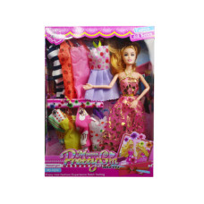 11" Moveable Fashion Doll with Extra Beauty Outfits