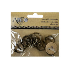 art-c 12 pack ring clip craft embellishments