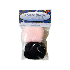 pa essentials 2" 2pc multicolor pom pom