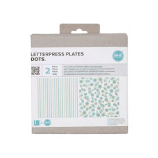 we-r 2 piece dots themed letterpress plates