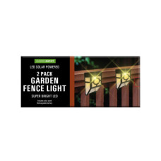 2 Pack LED Solar Powered Garden Fence Lights