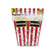3 Piece Individual Serving Popcorn Boxes