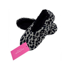 Isaac Mizrahi Leopard Sherpa Lined Slippers Size Large
