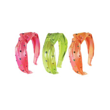 Luv Her Knotted Headband in Pink Green and Orange