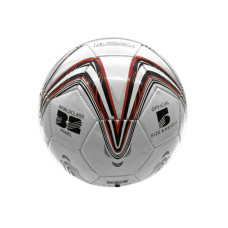 Size 5 Soccer Ball with Red and Black Star Design