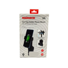 Magnavox Car Cup Holder Phone Mount with 10W Wireless Charger