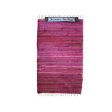 20" x 32" Multicolor Striped Rug w/Fringe
