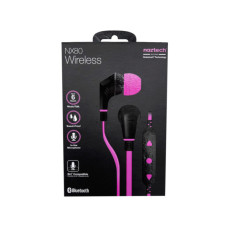 Naztech NX80w Bluetooth Wireless Sports Pink and Black Earphones