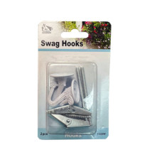 My Helper 2 Pack White Swag Hooks with Hardware