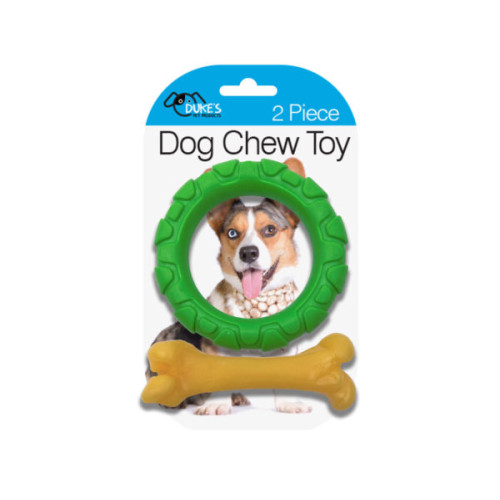 2 Pack Ring and Bone Dog Chew Toy