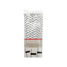 Black Dots With Cheers Flags Paper Straws 24 Count