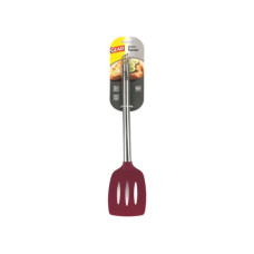 Glad Red Nylon Slotted Turner with Stainless Steel Handle