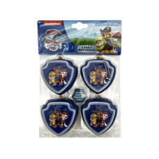 Paw Patrol 4 Pack Squishy Keychain in Blue