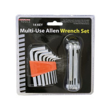 14 Key Multi-Use Allen Wrench with 8 Assorted Hex Keys