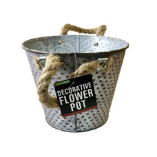 Flower Pot w/Rope Handles