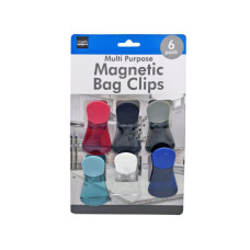 6 Pack Magnetic Bag Clips with Soft Grip