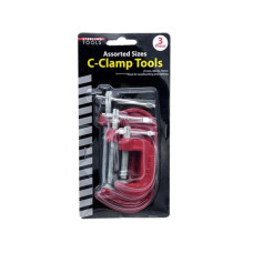 3 Pack Assorted Size C-Clamp Tools